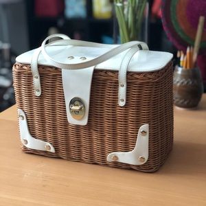 Vintage Kate Spade Wicker Picnic Basket